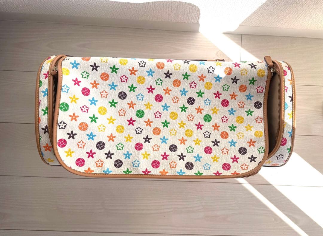 【希少品】猫用キャリーバッグ★モノグラム調デザイン★ペットキャリーバッグ