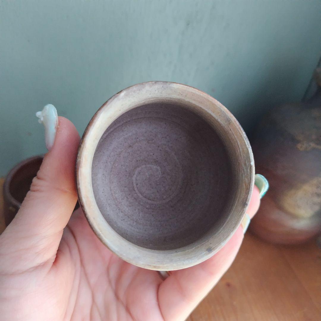 備前焼　清水賢司　徳利＆ぐい呑２個　岡山伝統工芸品　酒器