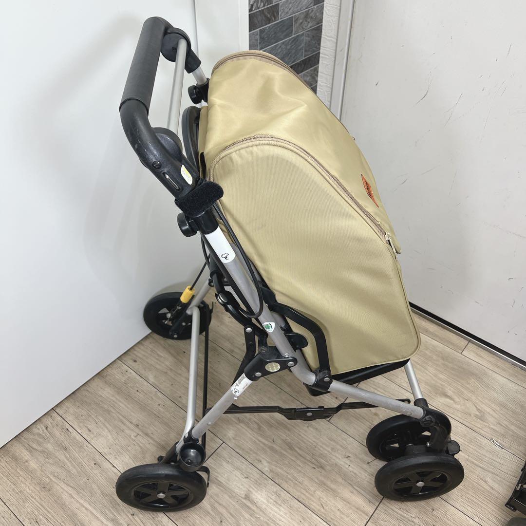 【美品】象印ベビー　WITHONE　しっかり座れるシルバーカー　ベージュ色