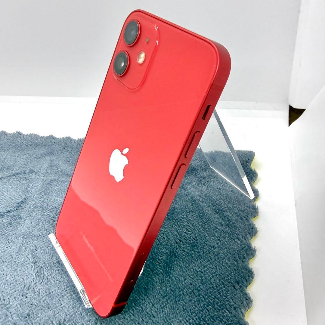 バッテリー100% iPhone 12 mini レッド　送料無料　64GB