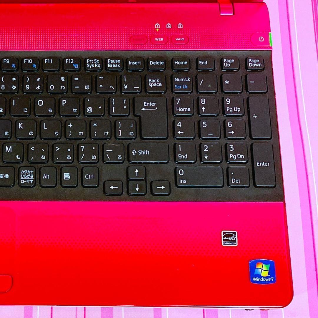 ✨人気ピンクのVAIO✨Windowsカメラ付VDやＣＤも聞ける✨ノートパソコン