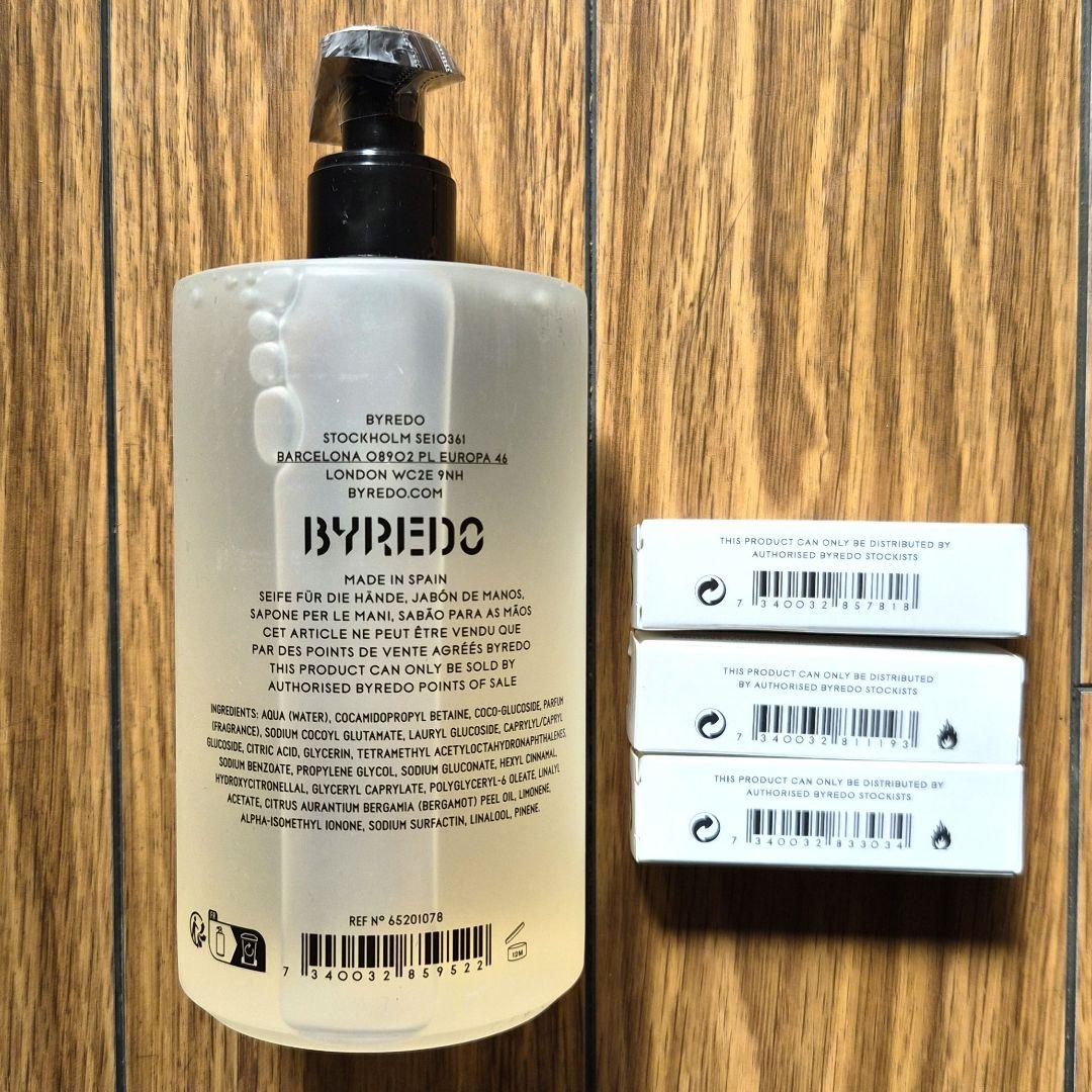 新品BYREDO SUÉDEハンドソープ 450ml＋EAU DE PALFUM