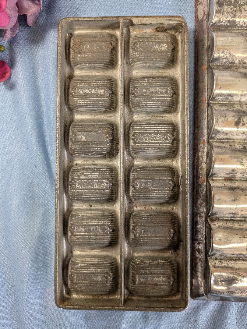 イギリス アンティーク 鉄製 チョコレートモールド 菓子型 2点セット