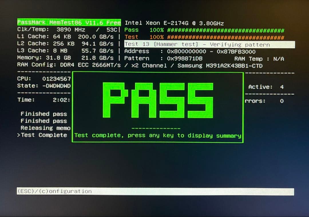 SAMSUNG DDR4 2666 ECC 16GBx2枚(計32GB)