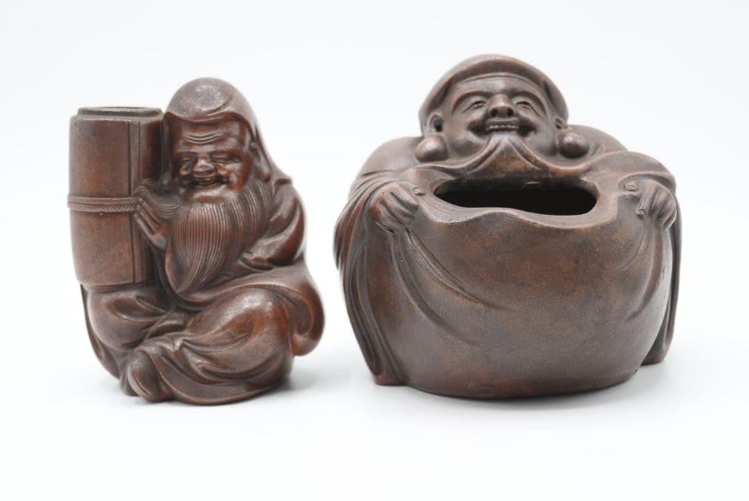 時代物　煙管入れ　灰皿　陶器製