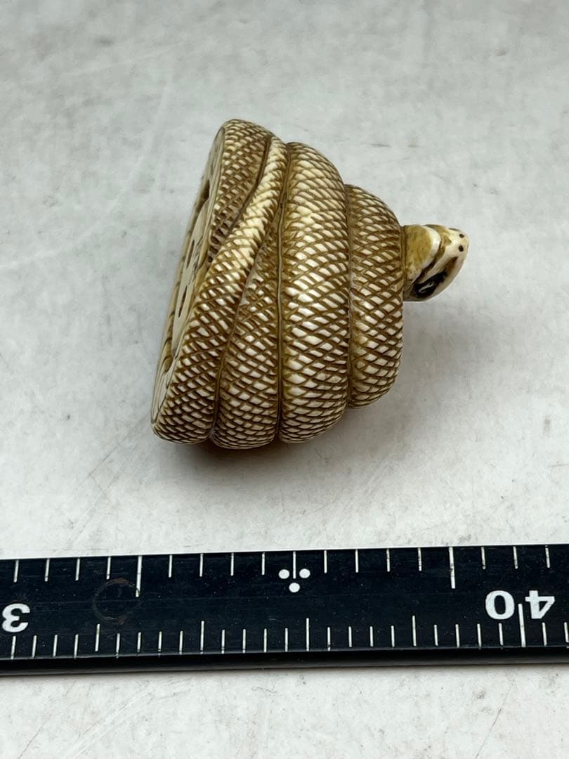 ［珍品］和之在銘　極上蛇根付　20 g 送料込み 龍ちゃん専用