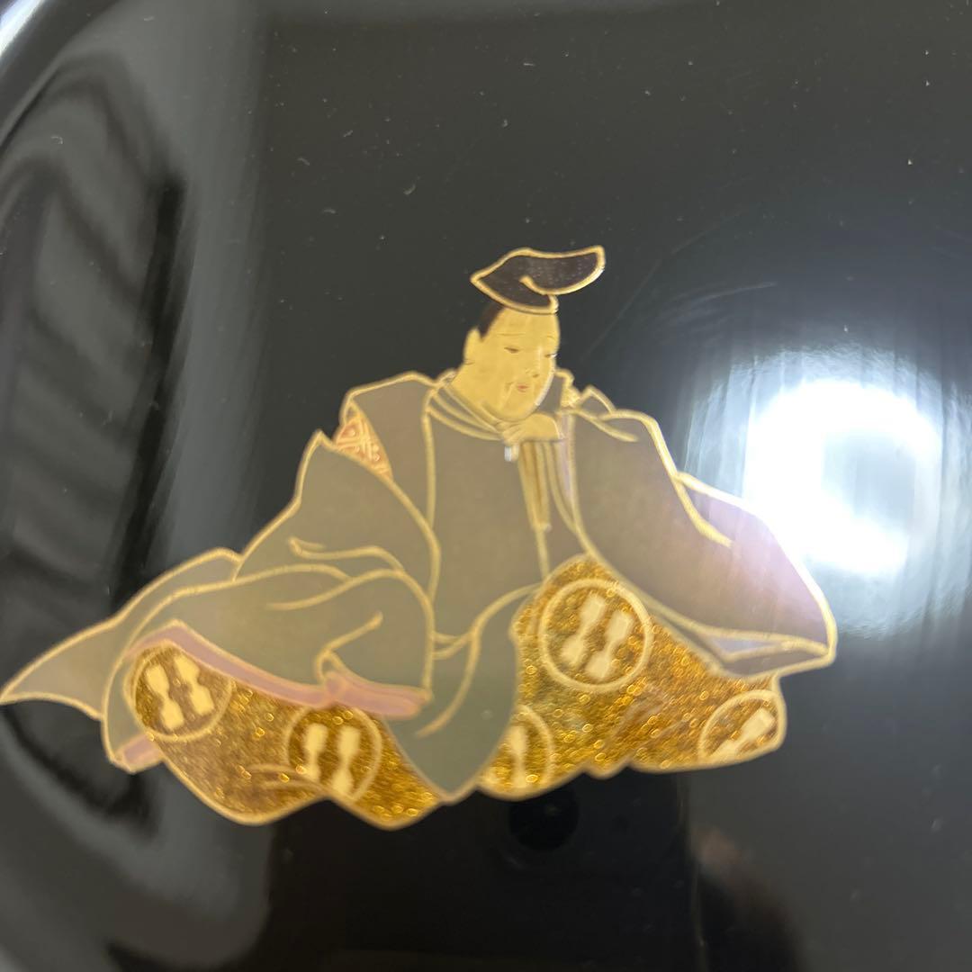 輪島塗　三代目　北清右衛門　六歌仙蒔絵皿　５枚　希少　最高級漆器　伝統工芸