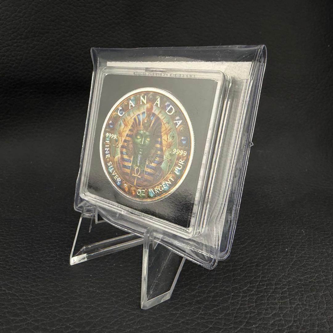 100枚限定 メイプルリーフ 銀貨 カラー エジプト オシリス 1オンス 1oz