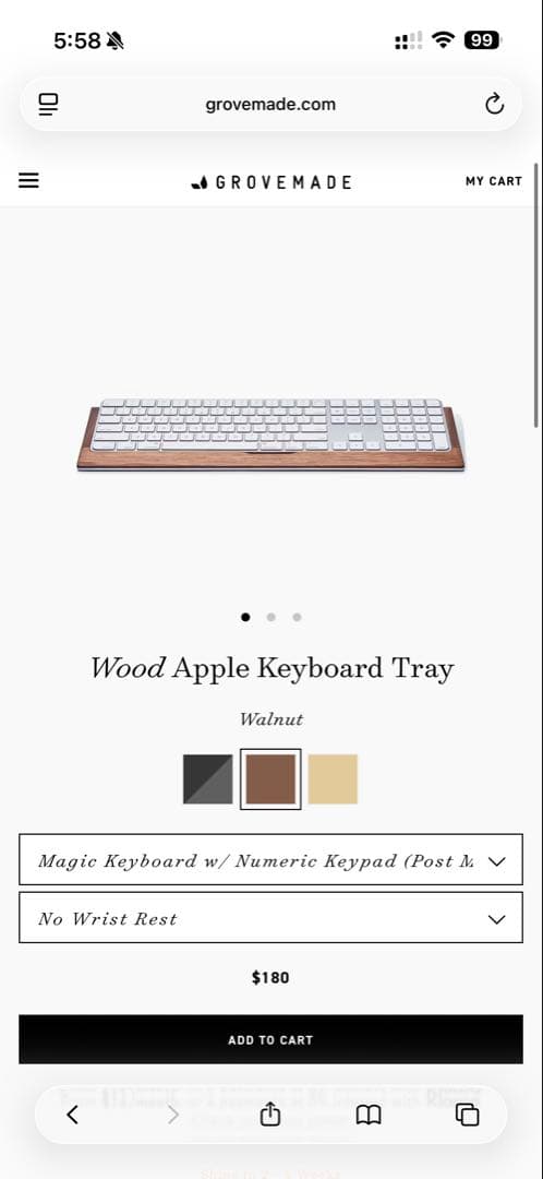 Grovemade Apple グローブメイド キーボードトレイ