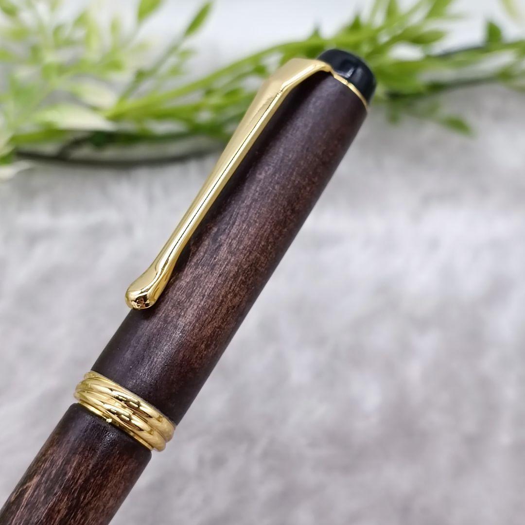 新品　未使用　くれ竹万年毛筆　夢銀河　天然木　梨　筆ペン　替ペン付　高級品