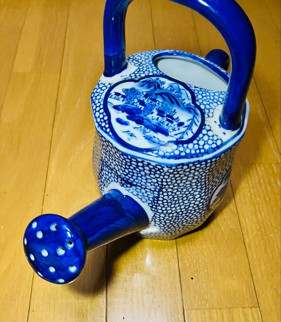 じょうろ花瓶　陶器　インテリア　アンティーク　昭和レトロ