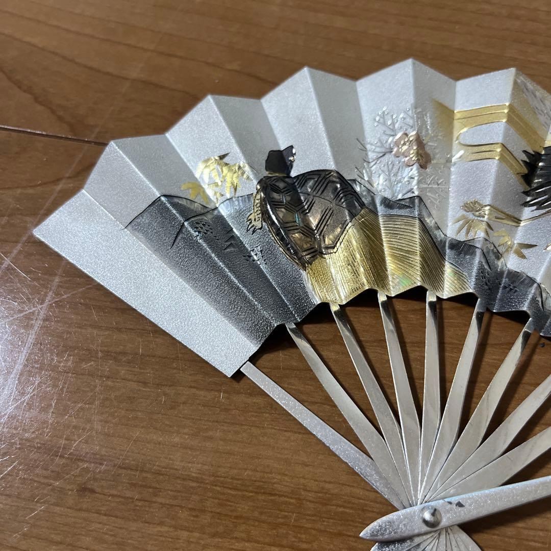 工芸品 銀製品 扇子 中古品
