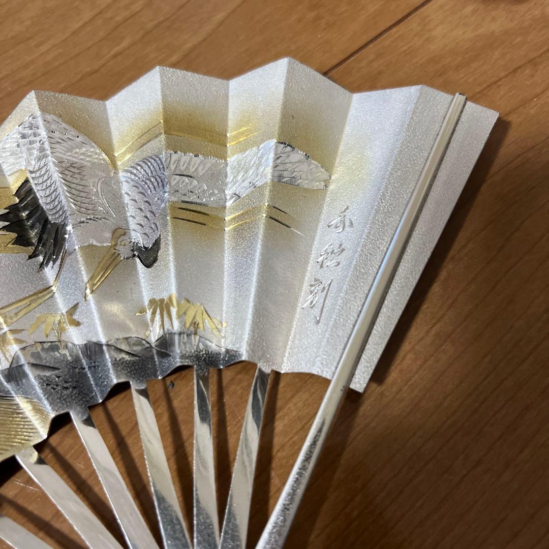 工芸品 銀製品 扇子 中古品