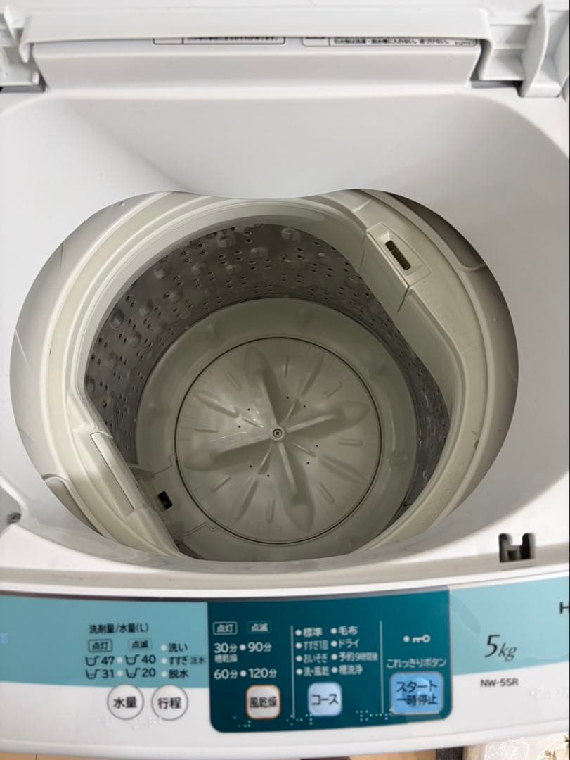 【送料込み】HITACHI NW-5SR 5kg 全自動洗濯機