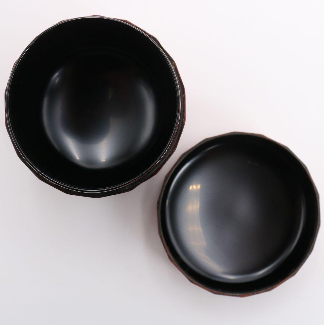 岡本陽斎作 梅月蒔絵 中棗 茶道具 共箱　V771　N2