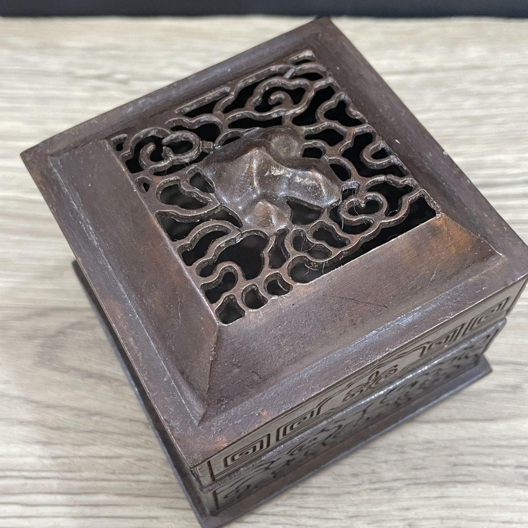 銅製 香炉 五福香炉 香道具 茶道香炉 装飾品工芸品 置物