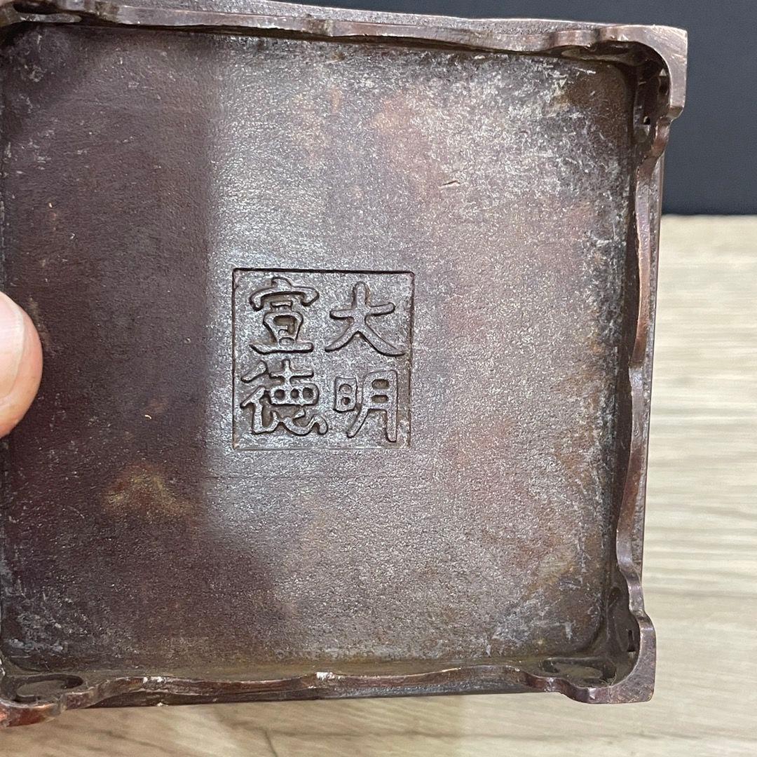 銅製 香炉 五福香炉 香道具 茶道香炉 装飾品工芸品 置物