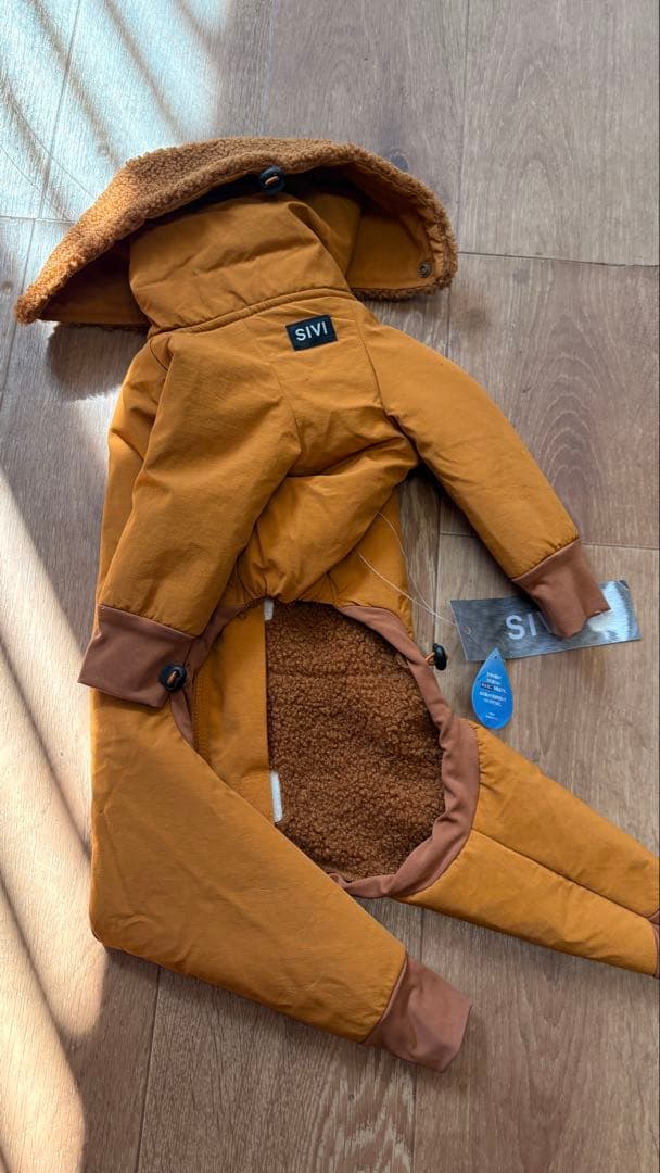 sivi ウインタースーツ　シナモン　フリース裏地付き犬服 イタグレ　S