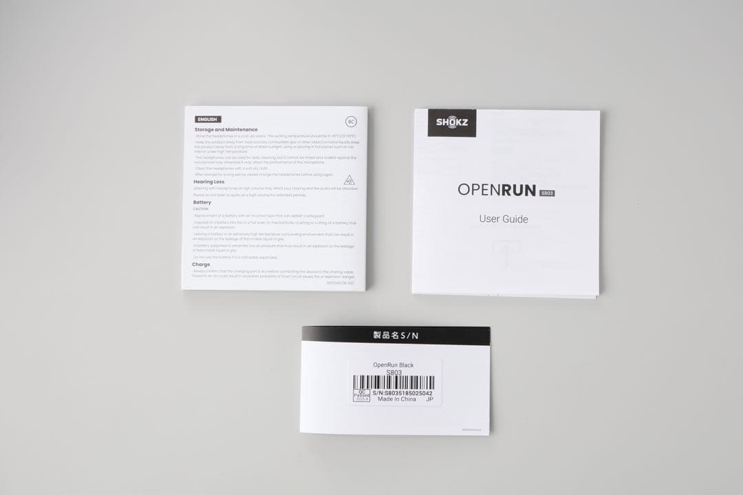 SHOKZ OPENRUN 骨伝導イヤホン ブラック