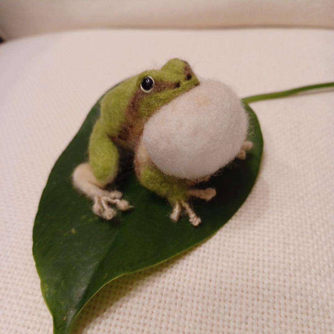 カエル(羊毛フェルト)