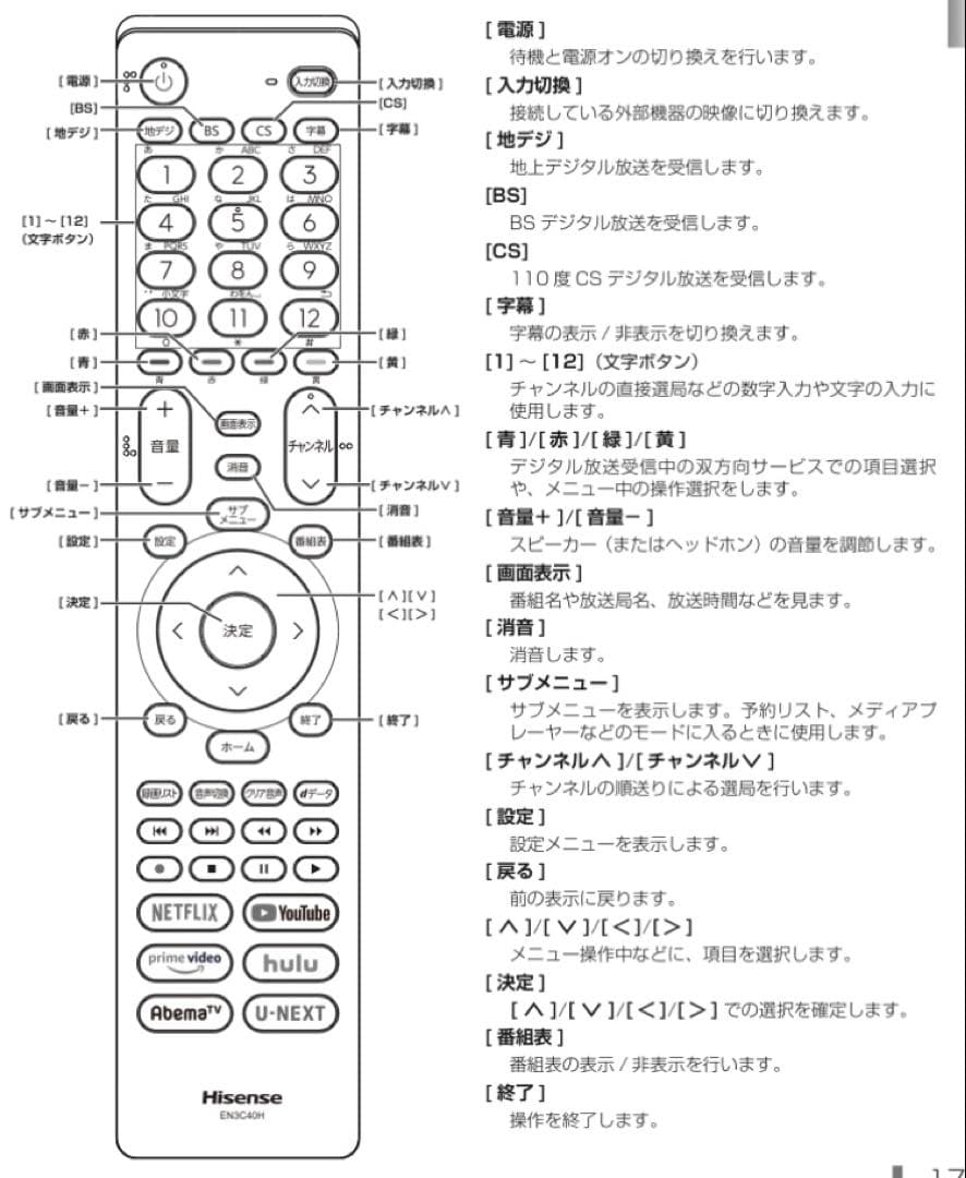 新品 Hisense 40インチ フルハイビジョン スマートテレビ 40A40H