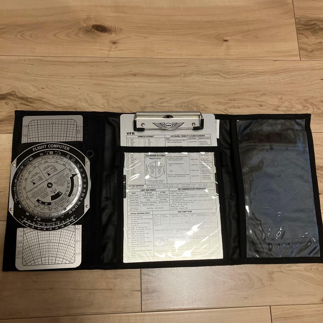 ASA VFR トライフォールドニーボード＆フライトコンピューター