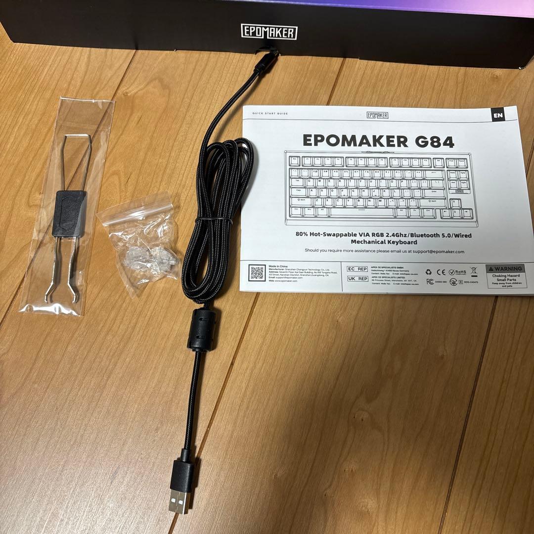 EPOMAKER G84 キーボード ブラック キーキャップ交換済み