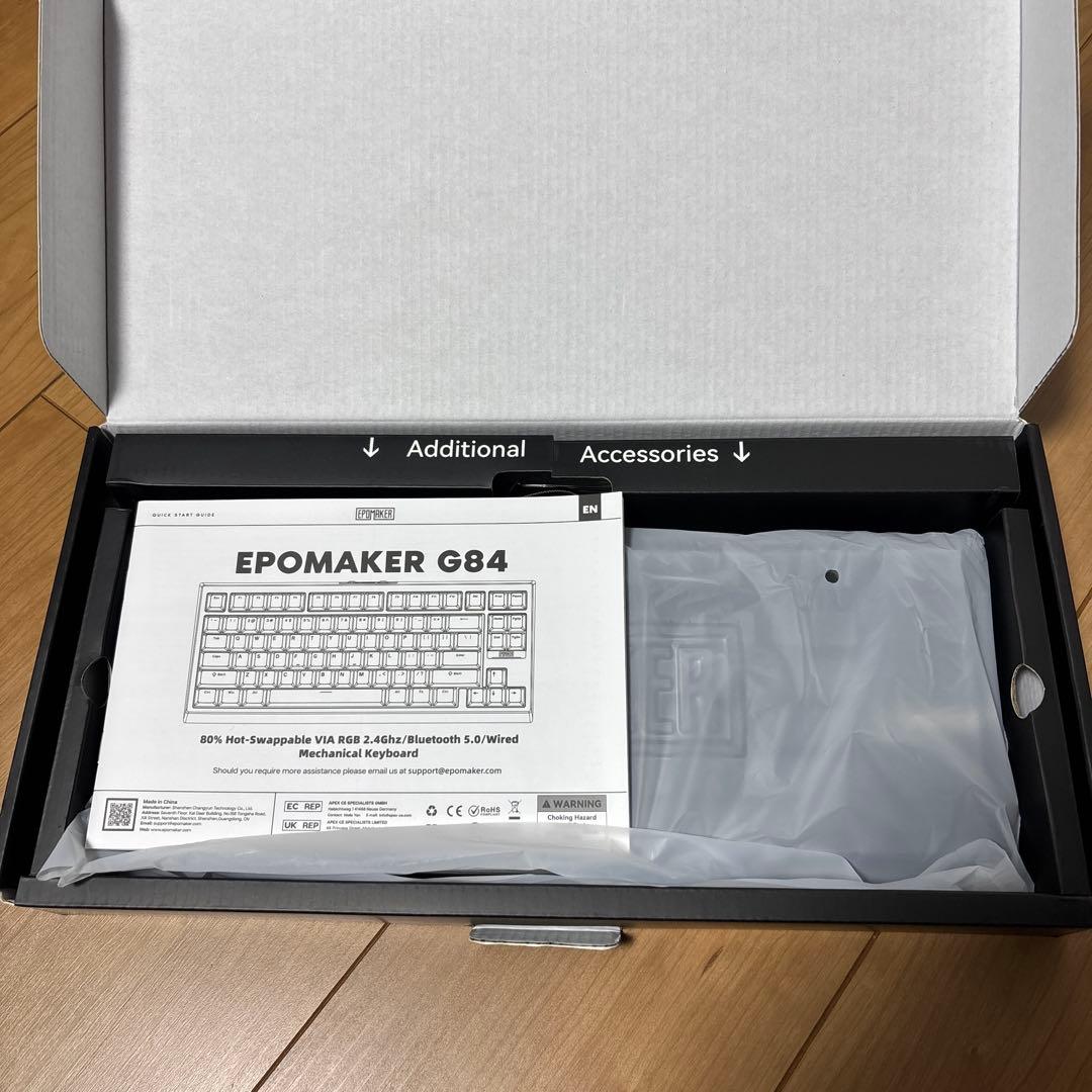 EPOMAKER G84 キーボード ブラック キーキャップ交換済み