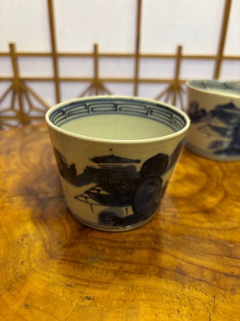 古伊万里　染付　蕎麦猪口　5客セット