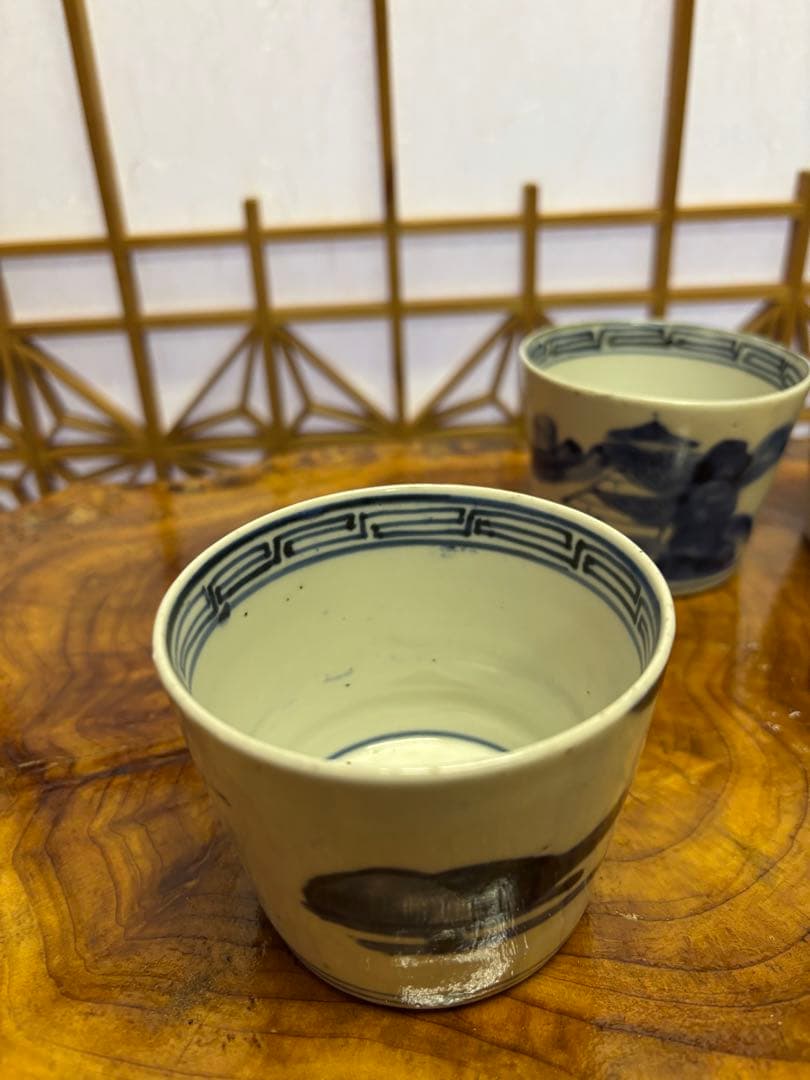 古伊万里　染付　蕎麦猪口　5客セット