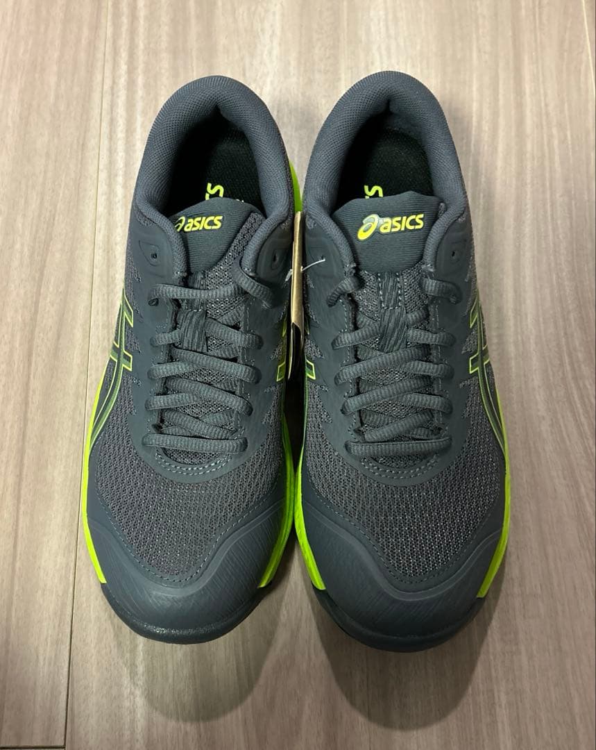 【新品未使用】asicsアシックス ウィンジョブ ローカット 安全靴 灰色黄緑色