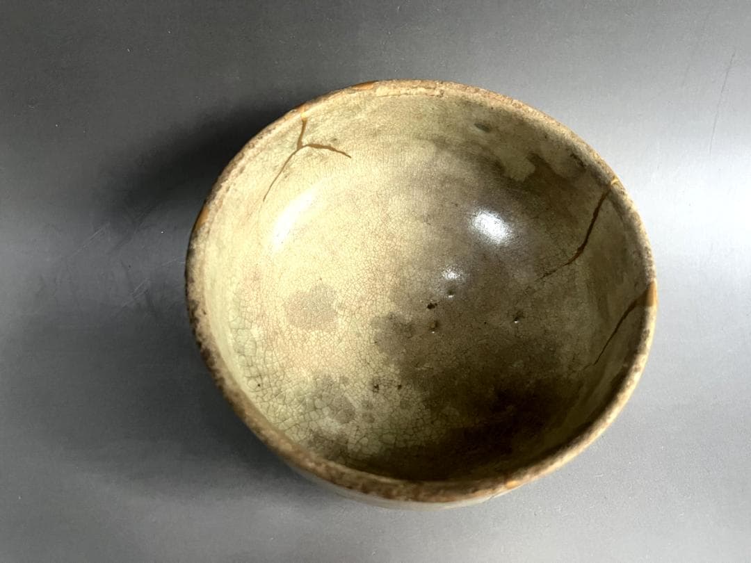 茶碗■瀬戸唐津時代物【最高峰の逸品】江戸期 金継ぎの景色と力強い土見せ 時代物■