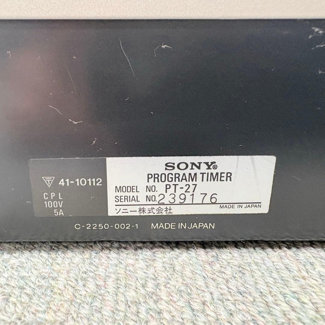 SONY PT-27 プログラムタイマー 通電OK ジャンク