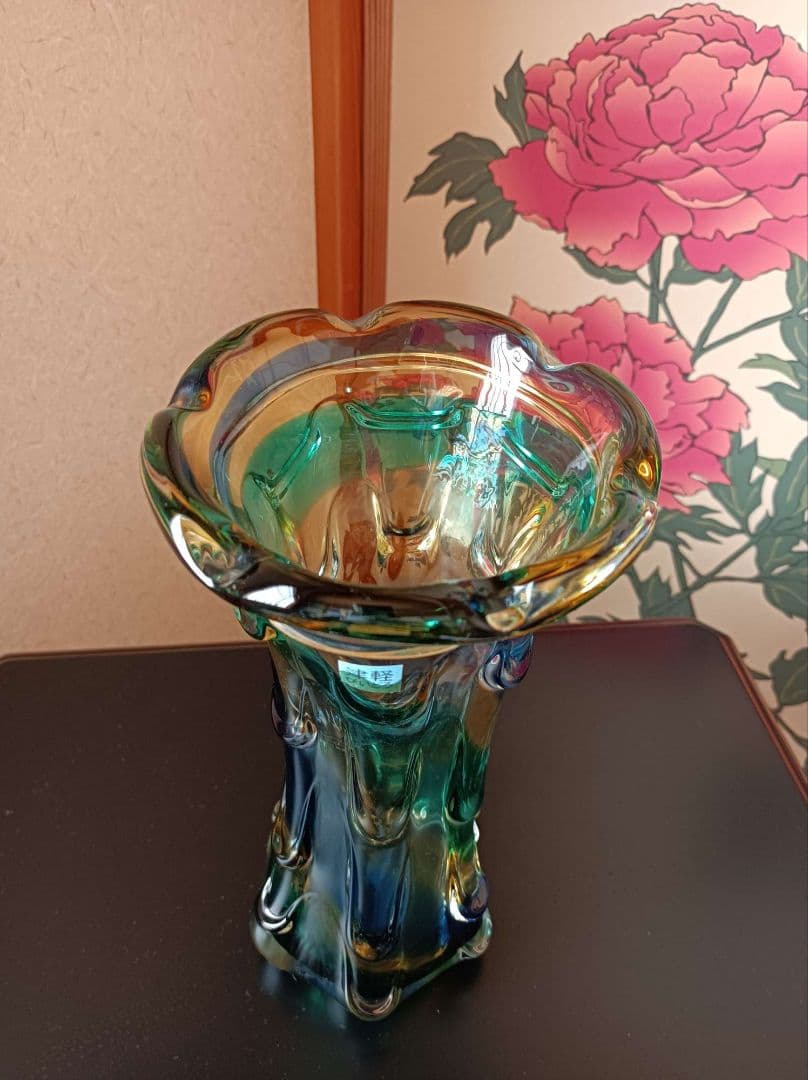 飴細工の様な☆溶け出したロウソクの様な★津軽びいどろ☆大きなガラス器