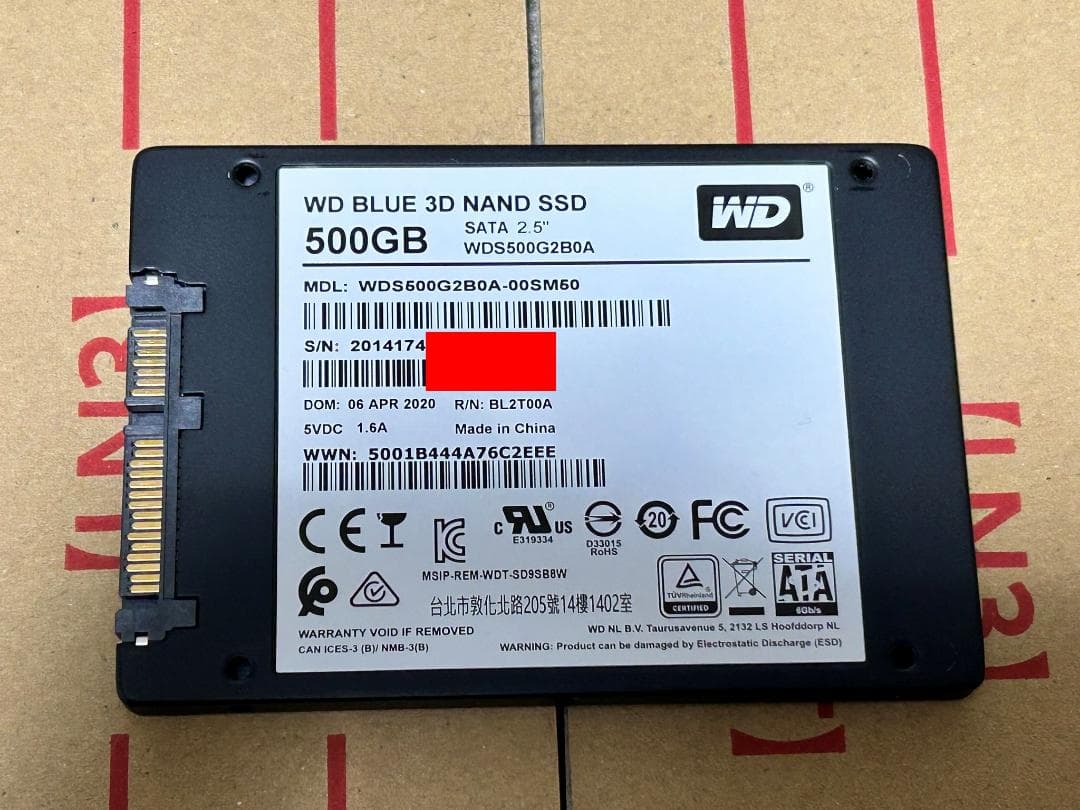 内蔵型SSD WD Blue SSD 500GB SATA WDS500G2B0A