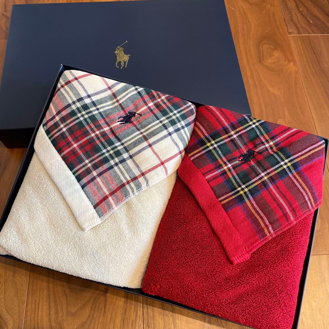【新品未使用】Ralph Lauren ラルフローレン バスタオル2枚セット