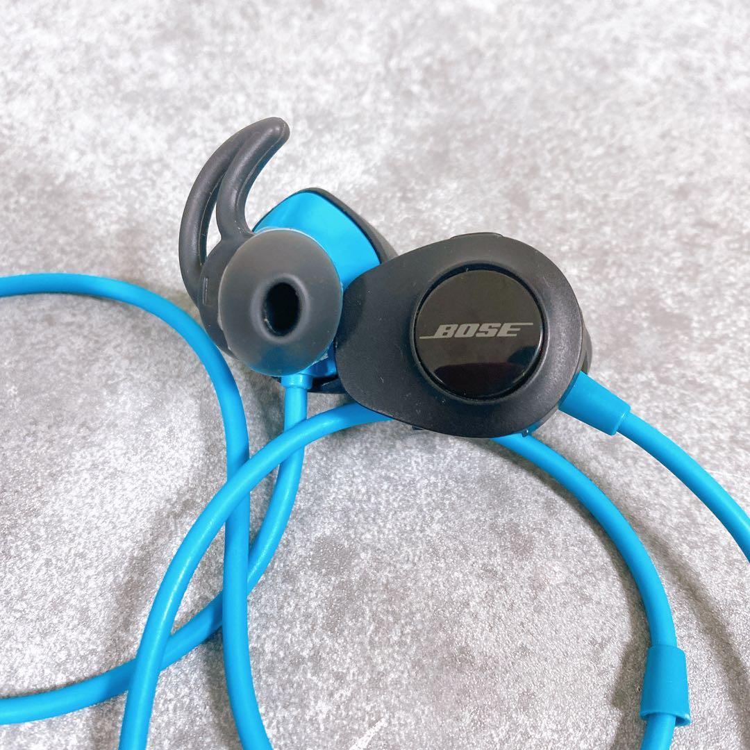 Bose SOUNDSPORT ワイヤレスイヤホン 青 ケース付き