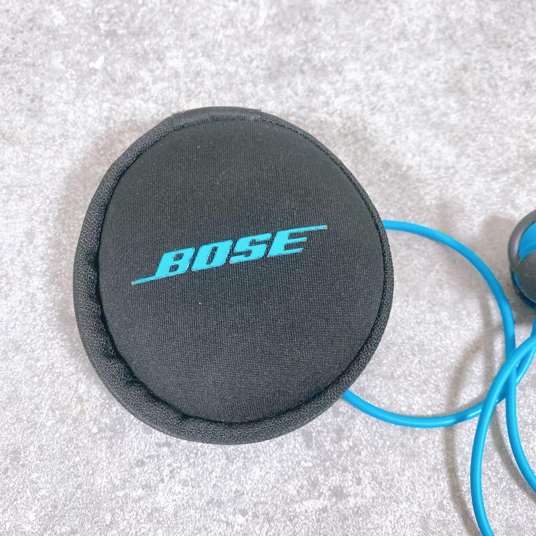 Bose SOUNDSPORT ワイヤレスイヤホン 青 ケース付き