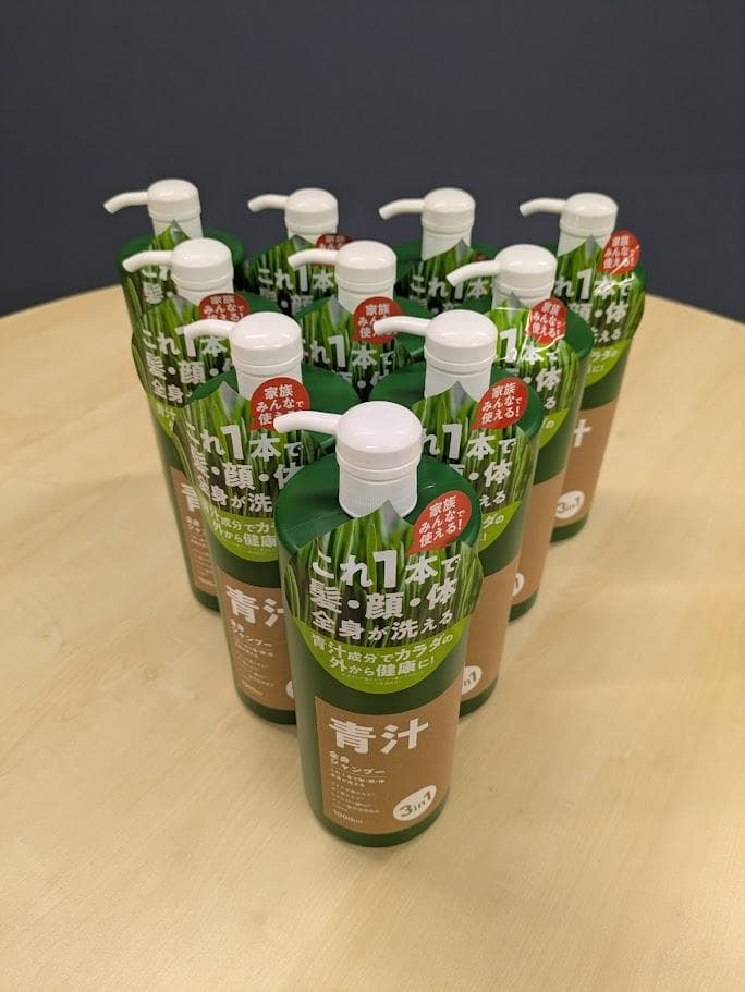青汁 全身シャンプー 1000ml 3in1　×　１０本