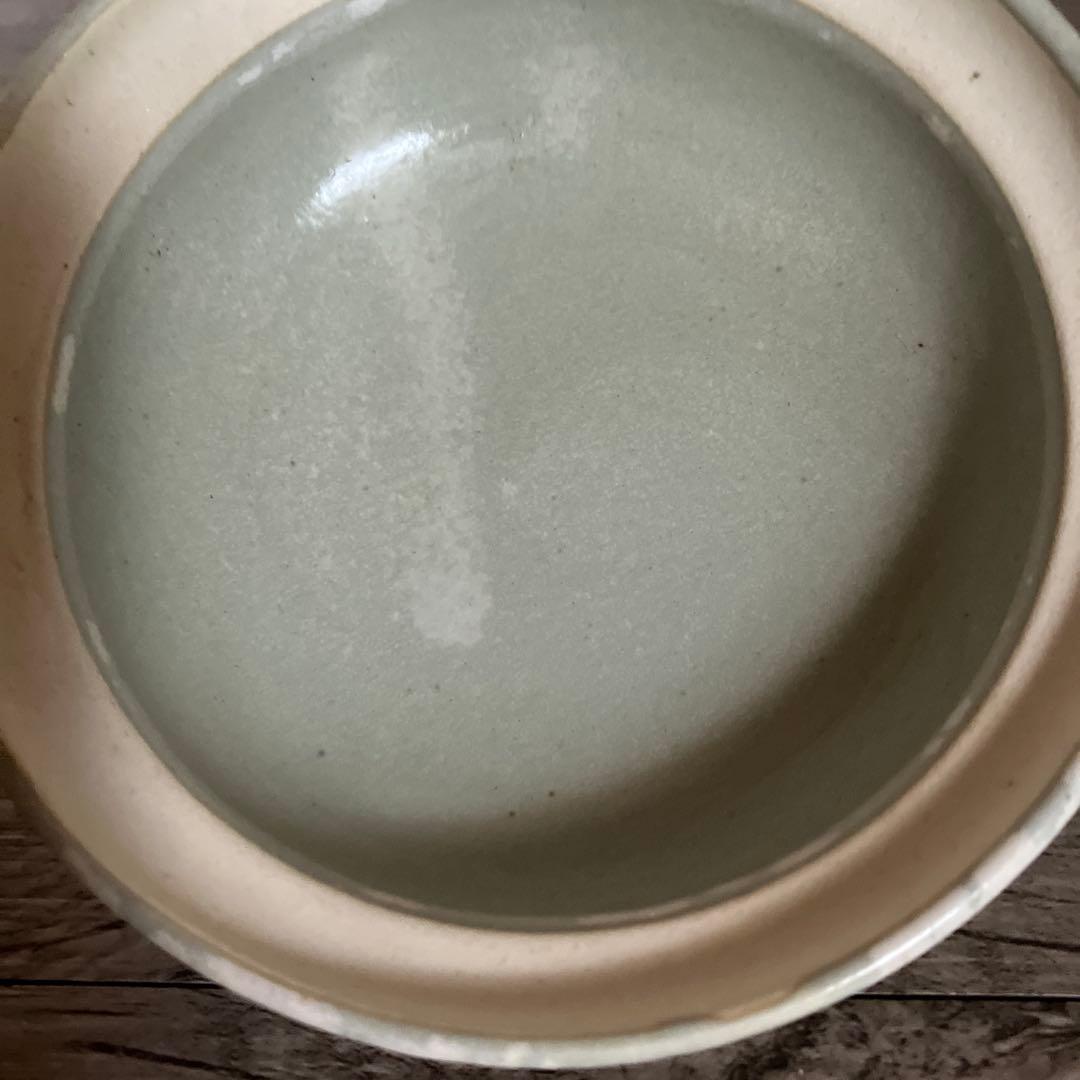 D-4② 和食器 蓋物 陶器 蓋付き鉢 菓子鉢 松絵付け タッセル付き 小物入れ