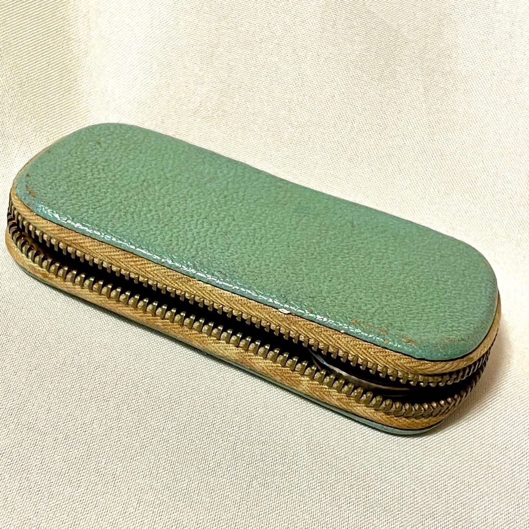 【希少】ヴィンテージ 資生堂ネイルケア４点セット 革ケース付き 爪磨き 爪切り