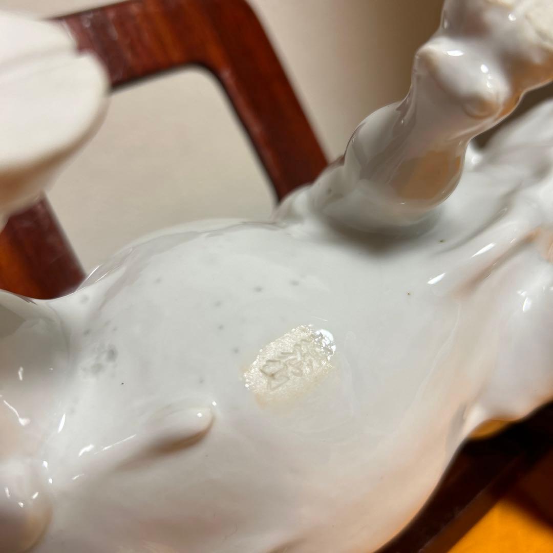 白磁　牛　古美術