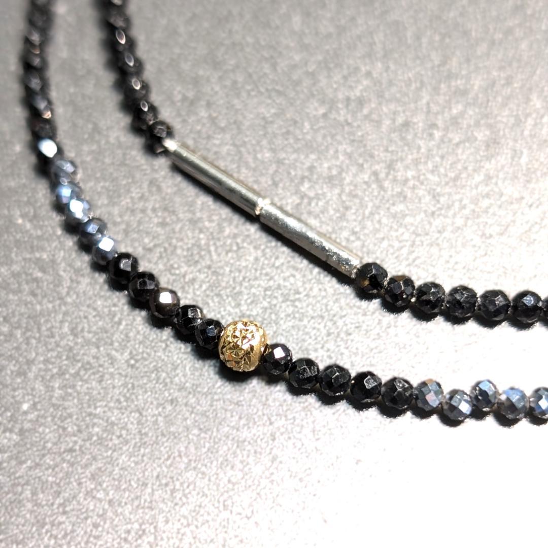 重厚な美しさとパワーを兼ね備えた K18ゴールド×テラヘルツ×スピネルネックレス