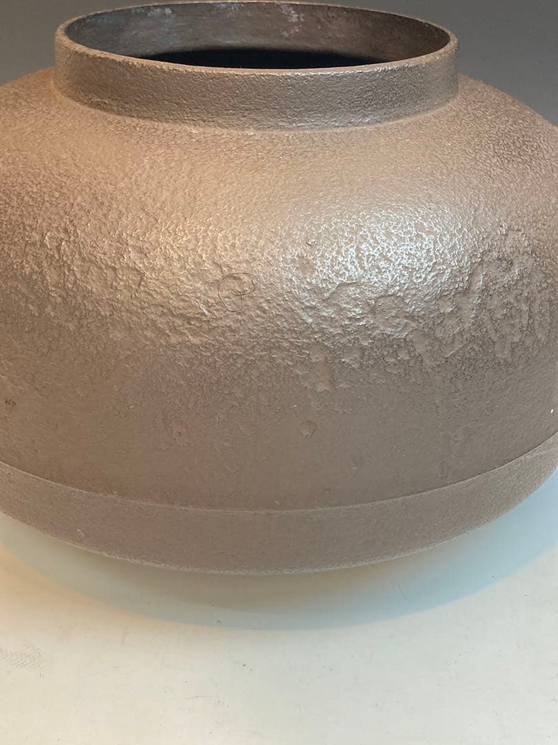 釜師 金森紹栄 作 弾肌立口釜 共箱 茶道具