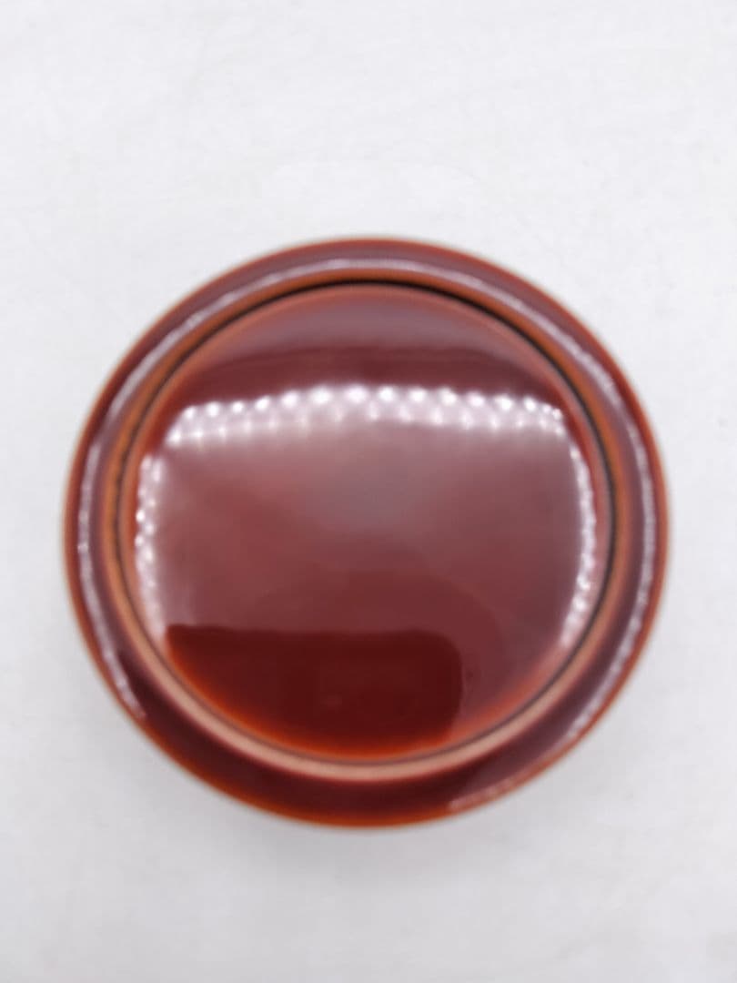 d034 【未使用】香合 溜塗　虫籠 中村湖彩 紙箱 茶道具