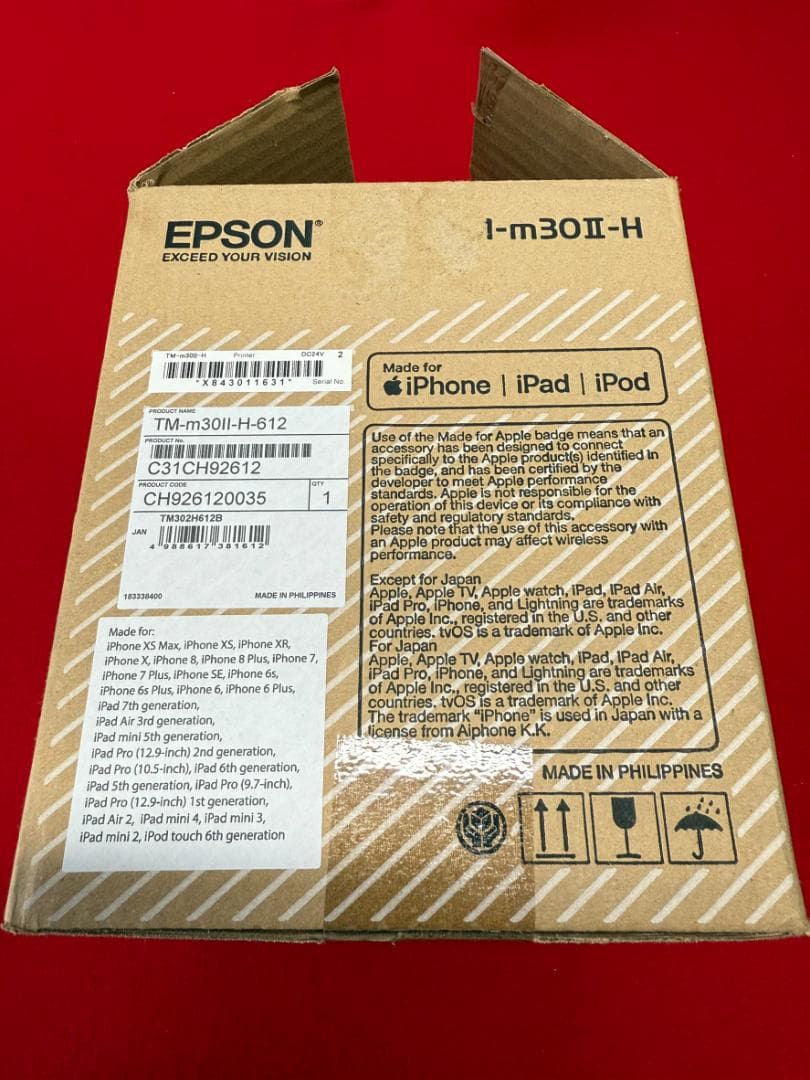 使用極少 EPSON TM-m30Ⅱ-H ブラック レシートプリンター ⑱