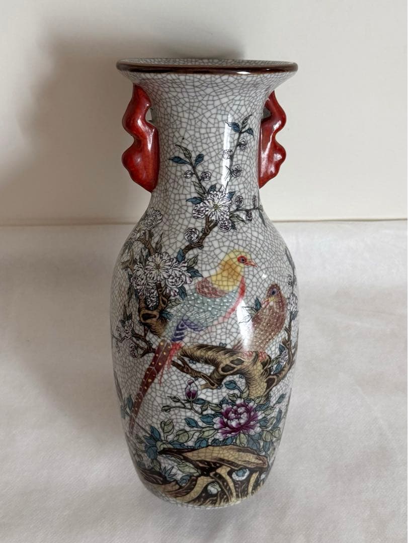 官窯焼き 粉彩描金 磁器 花瓶 景徳鎮 置物　中国陶磁 中国美術