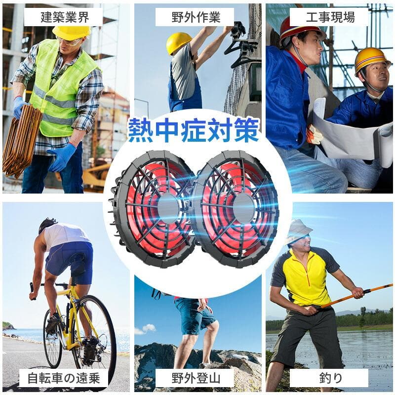 空調服 バッテリー セット 33V高出力 4段階風速調節