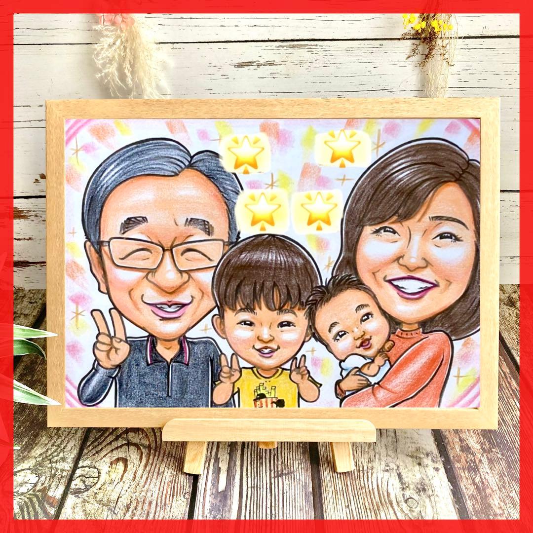似顔絵オーダー　記念日　誕生日　結婚祝い　新築・引っ越し祝い　退職祝い　母の日