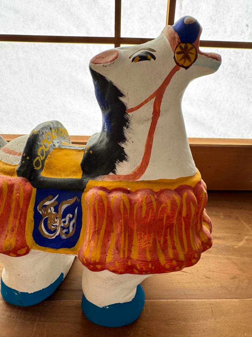 廃絶 香泉人形 『飾り馬』 白馬 郷土玩具 民藝 伝統文化 芸術 高知 滋賀